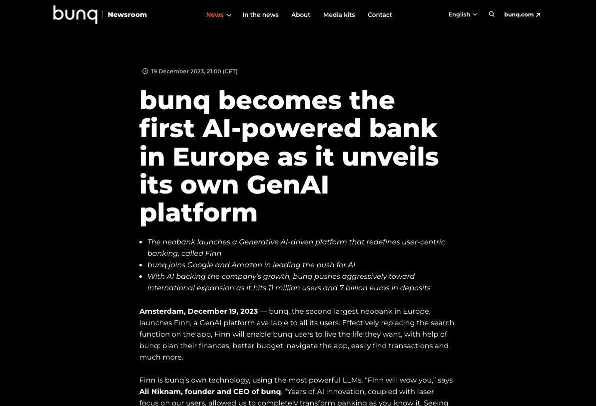 bunq-press-release