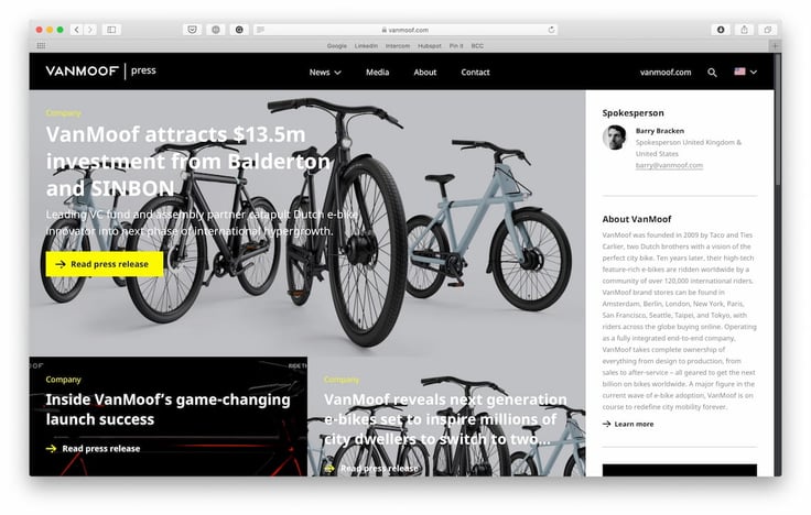 VanMoof newsroom June 2020