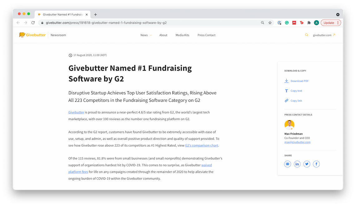give-butter-press-release