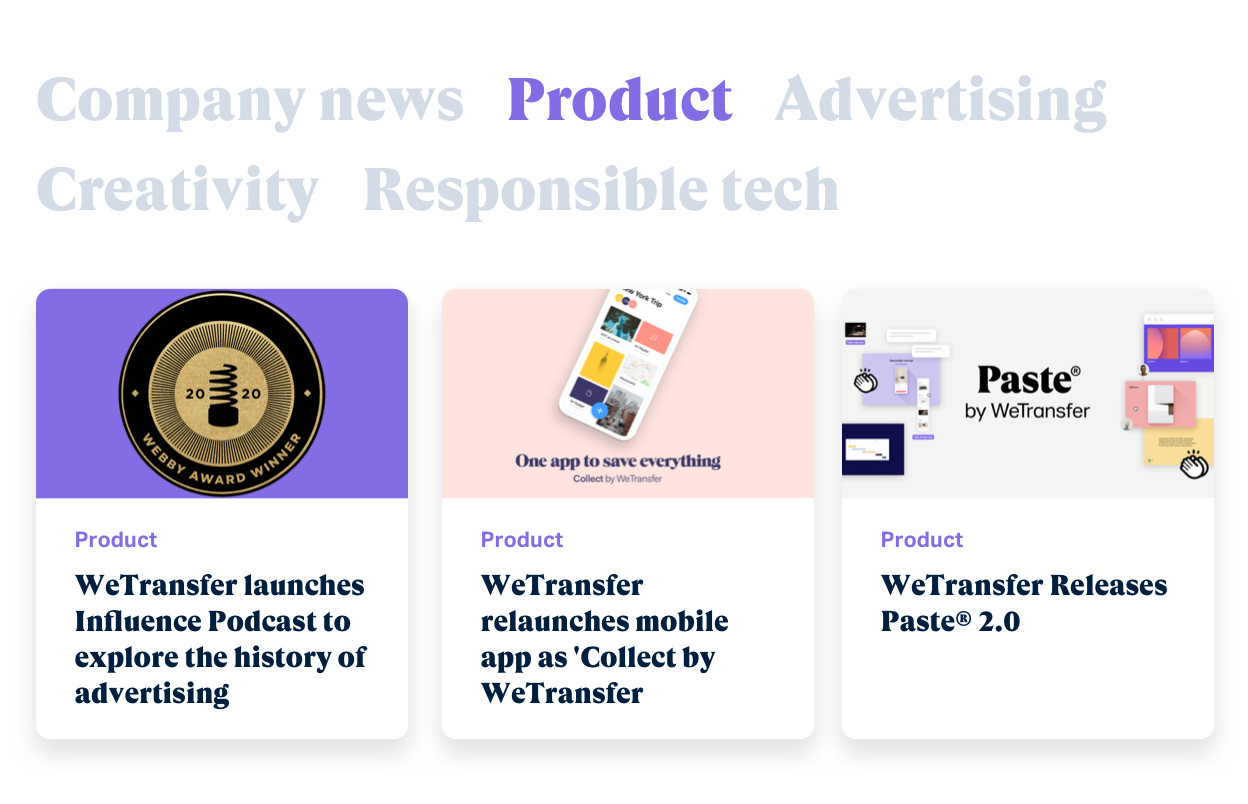 All your news neatly organised