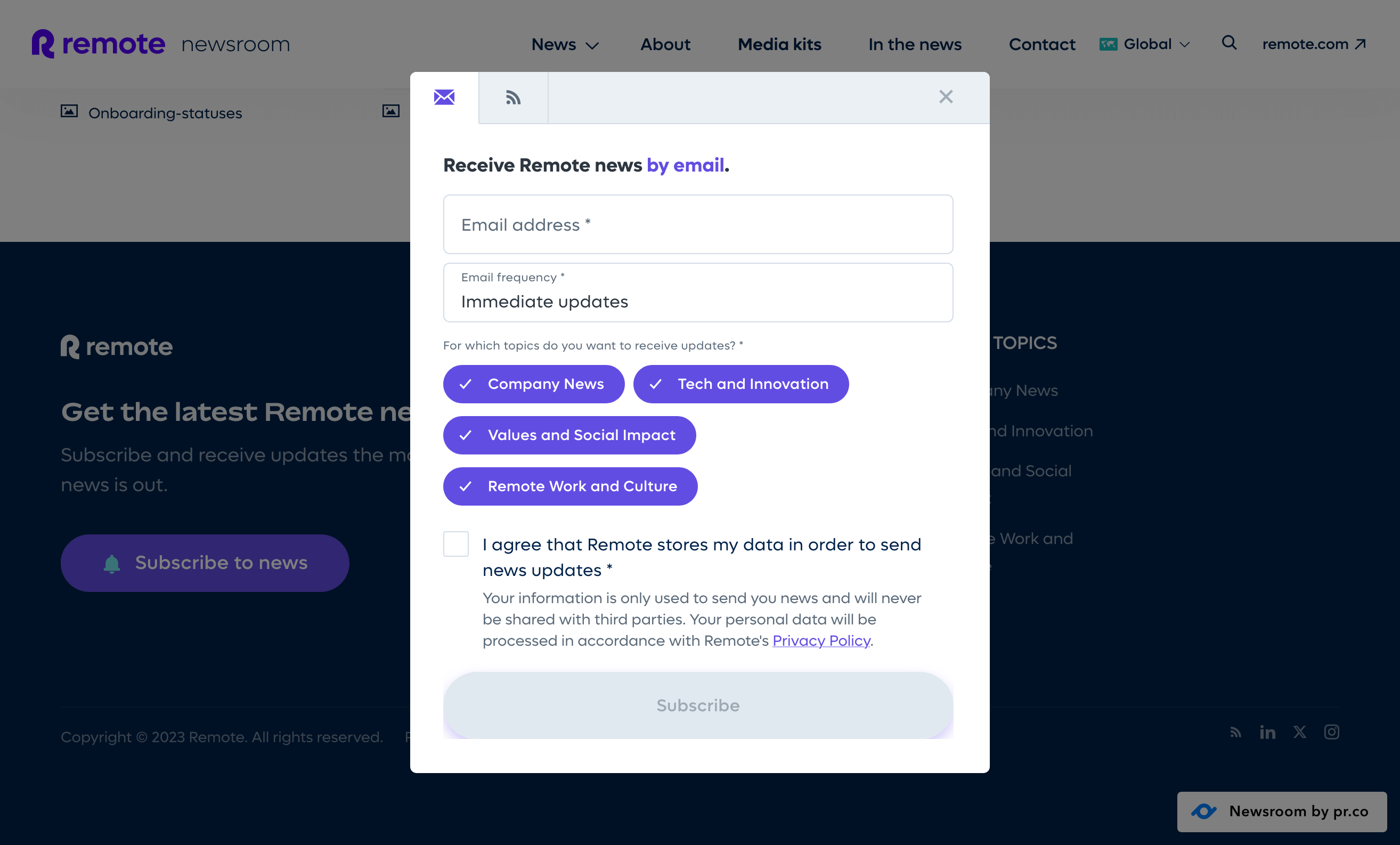 remote employees up to date